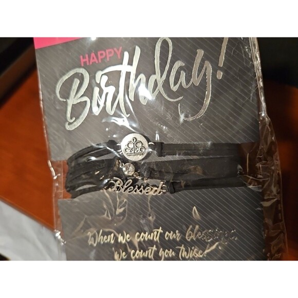 2019 Paparazzi Consultant Happy Birthday Blessed Faux Leather Bracelet New - Picture 3 of 3